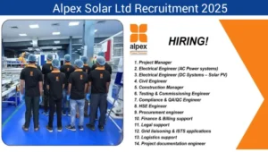 Alpex Solar Ltd Job Vacancy 2025