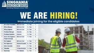 Singhania Buildcon Group Urgent Recruitment 2025