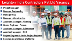 Leighton India Contractors Job Vacancy