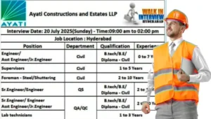 Ayati Constructions and Estate LLP Walk-In Interview 2025