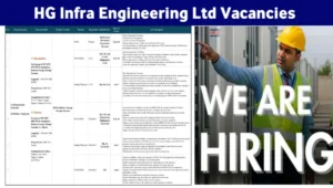 HG Infra Engineering Ltd Careers