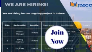 JMCC Infra Projects Jobs in Indore
