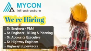 MYCON Infrastructure Job Vacancy 2025