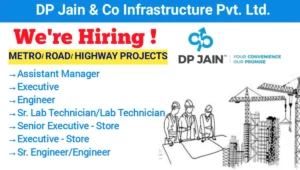 DP Jain & Co Infrastructure Pvt Ltd Vacancy