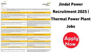 Jindal Power Recruitment 2025
