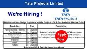 Exciting Opportunities with Tata Projects
