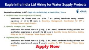 Eagle Infra India Ltd Urgent Requirement