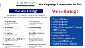 BlueWing Design and Construction Job Vacancy