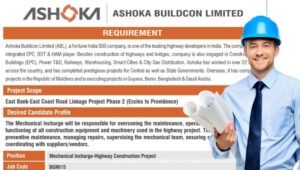 Ashoka Buildcon Hiring 2025