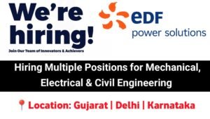 EDF Power Solutions India Vacancy