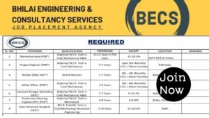 Bhilai Engineering & Consultancy Services Hiring 2025