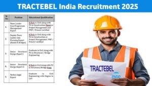 TRACTEBEL India Recruitment 2025