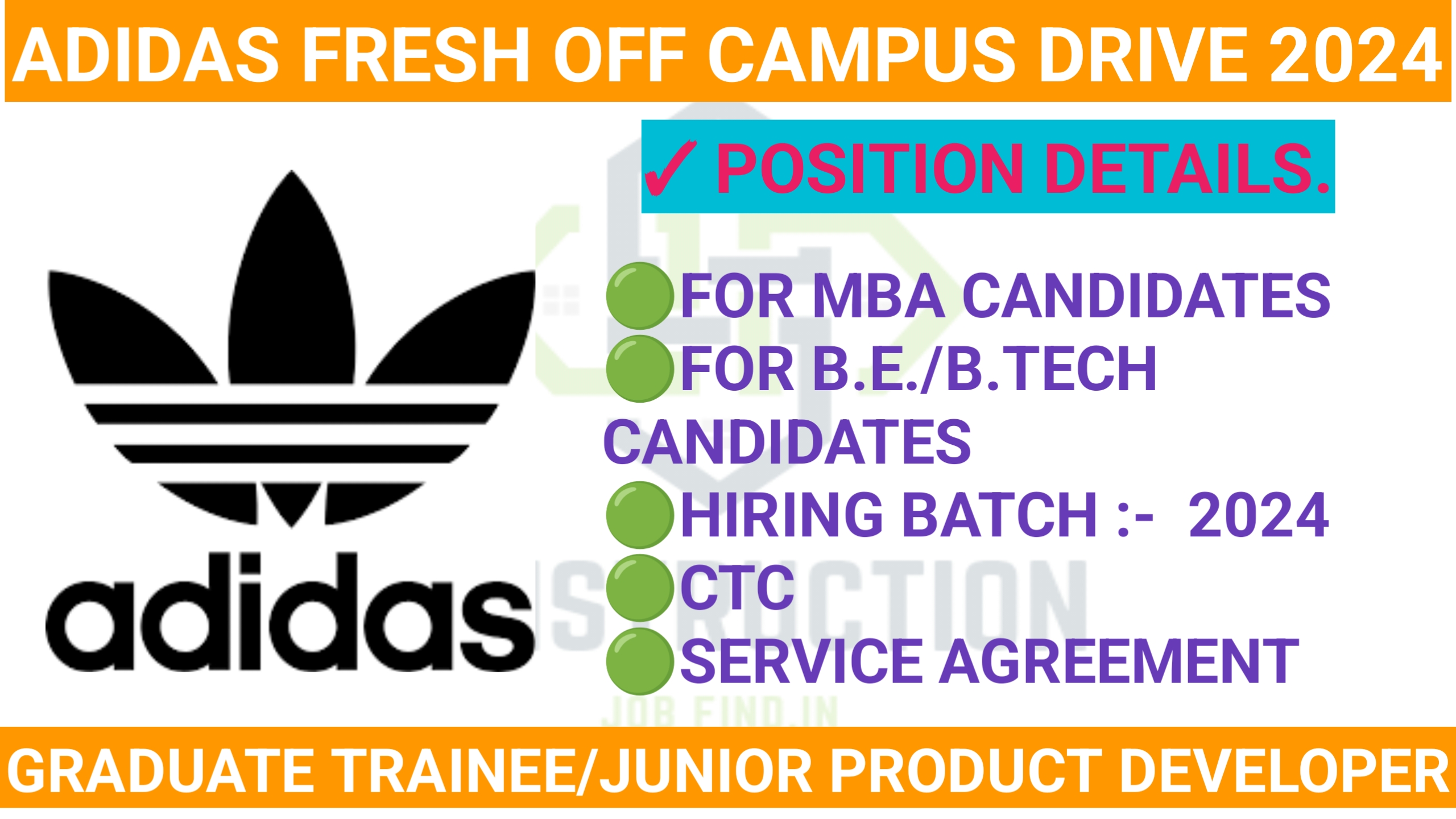 Adidas Off Campus Drive 2024: Exciting Opportunities for Fresh Graduates in Product Development and Business Operations