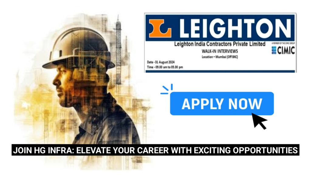 Leighton India Contractors Pvt Ltd: Engineering Job Opportunities with Walk-In Interviews in Mumbai.