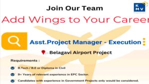 Assistant Project Manager - Execution Position Available at KMV Projects Ltd.