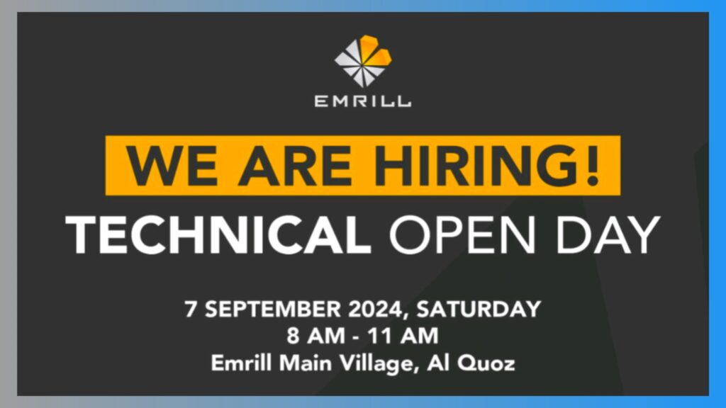 Emrill Hiring: Technical Open Day - 7 September 2024.