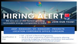 Hiring Alert: O2 Power Asst. Manager / Dy. Manager - Projects.