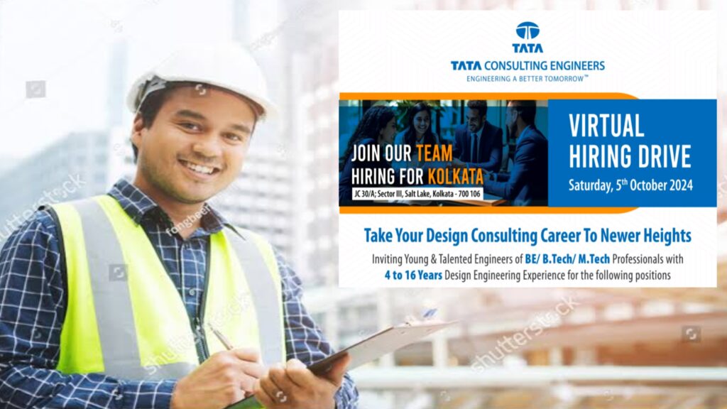 Tata Consulting Engineers - Virtual Hiring Drive for Design Engineers in Kolkata