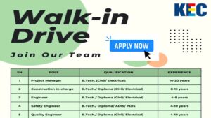 Walk-In Drive | Join Our Team | KEC International