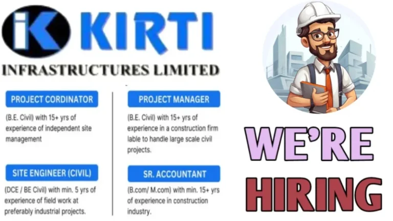 Kriti Infrastructure Ltd Hiring 2025