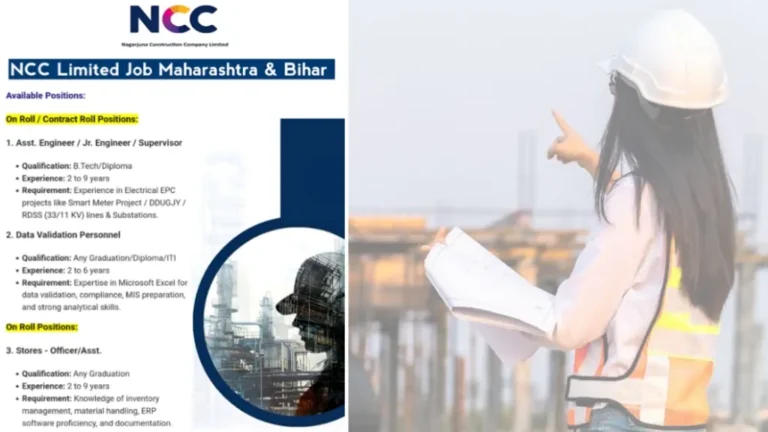 NCC Limited Recruitment 2025