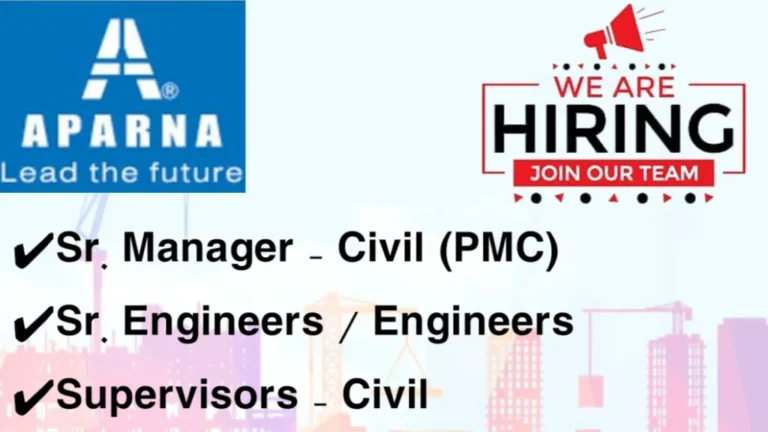 Aparna Constructions Hiring civil engineers
