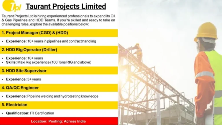 Taurant Projects Ltd Hiring Engineers
