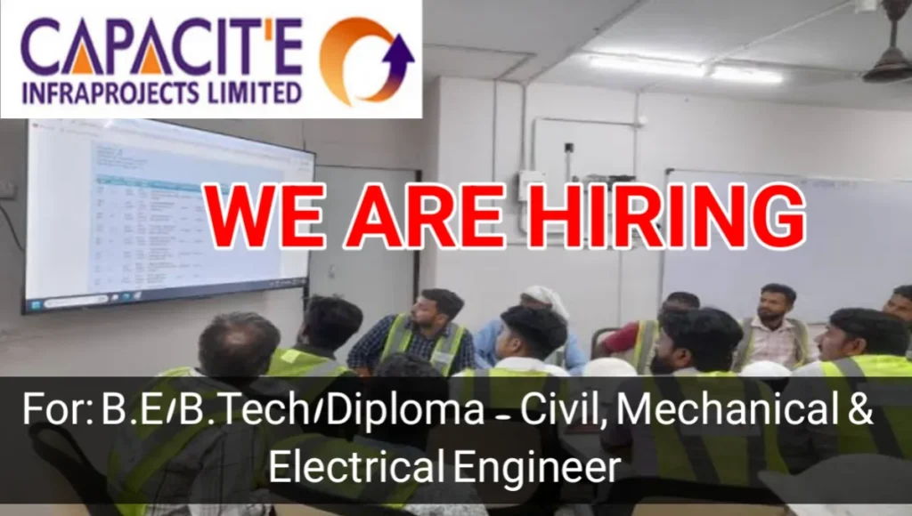Capacite Infraprojects Ltd Vacancy