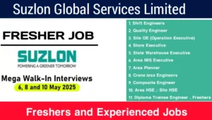Freshers and Experienced Jobs at Suzlon
