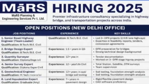 MaRS Planning & Engineering Services Hiring 2025