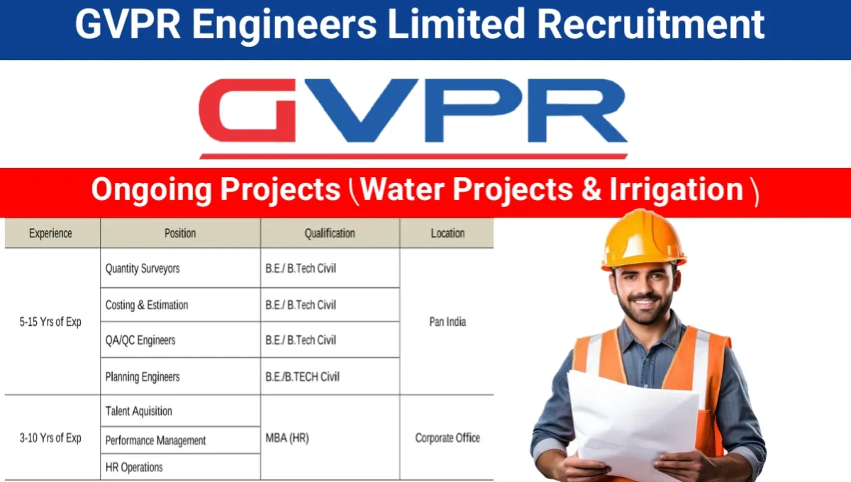 GVPR Engineers Limited Vacancy