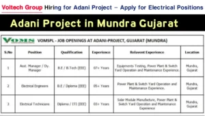 Voltech Group Hiring for Adani Project
