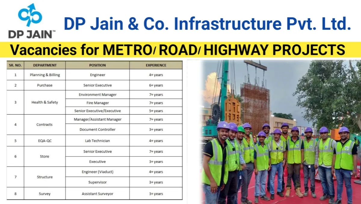 DP Jain & Co. infrastructure Pvt Ltd Vacancy