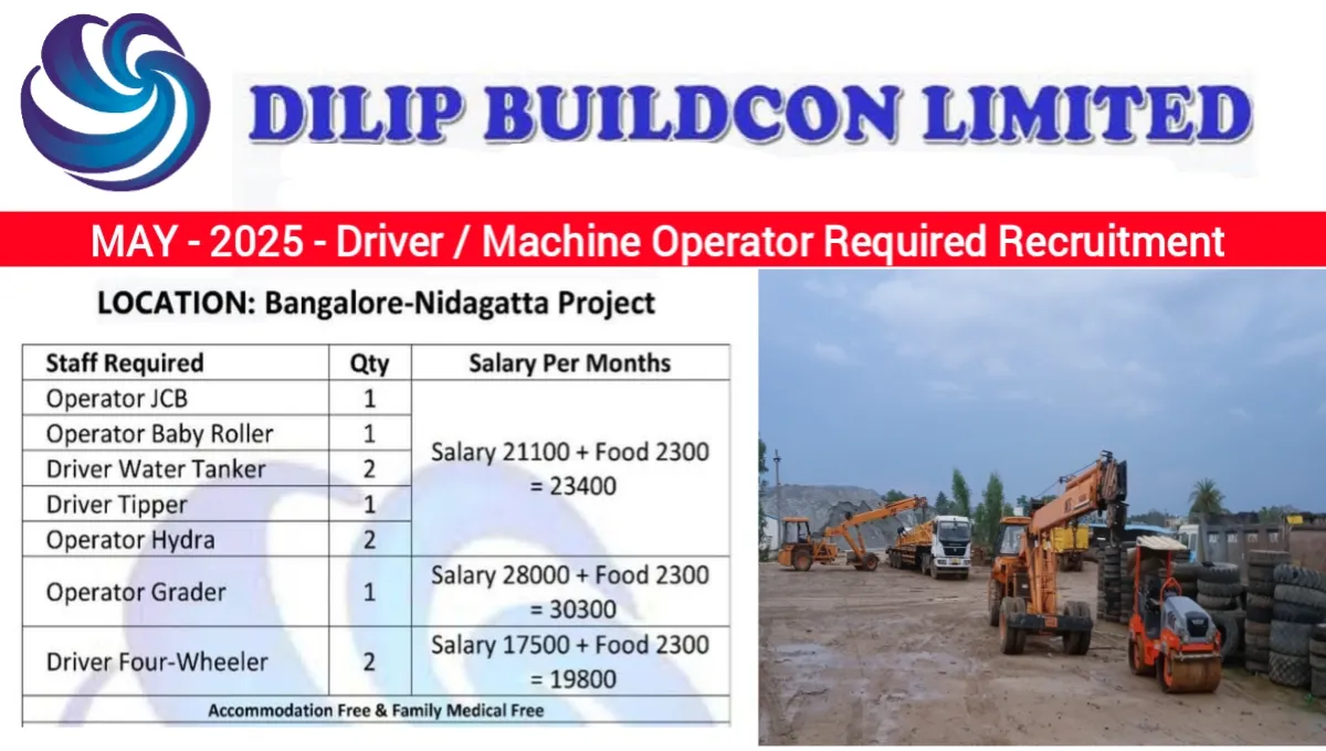 Dilip Buildcon Ltd Vacancy