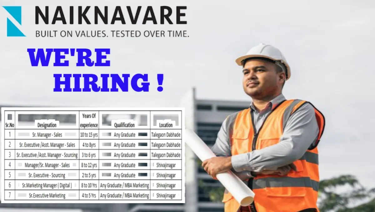 Naiknavare Developers Pvt Ltd Walk-In Interview 2025