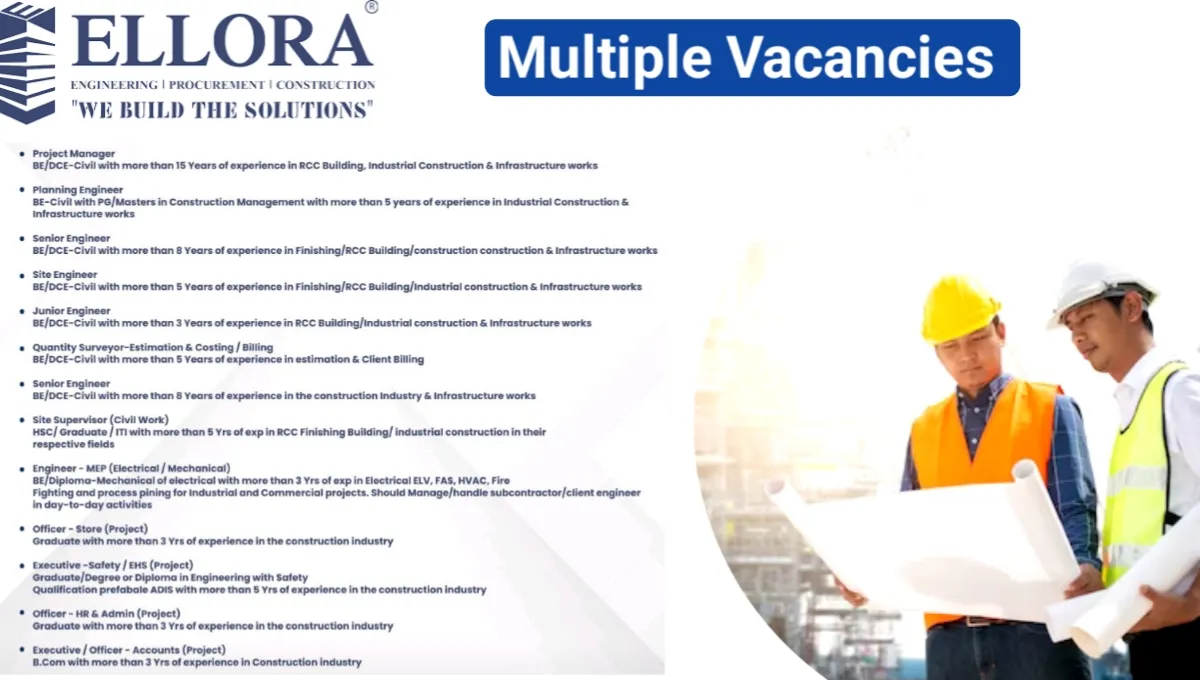 Ellora EPC Pvt Ltd Recruitment 2025