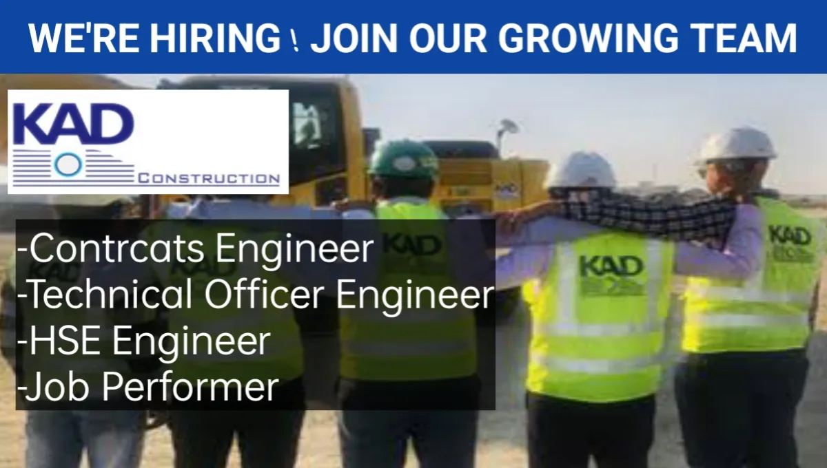 Latest Job Vacancy at KAD Construction