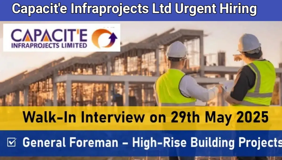 Capacit'e Infraprojects Ltd Vacancy