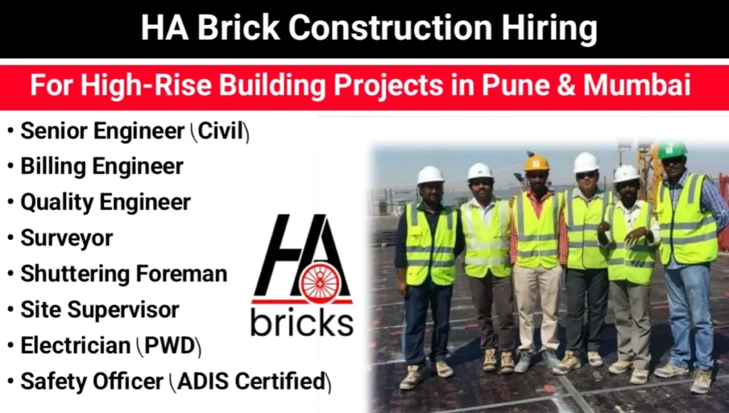 HA Brick Construction Vacancy