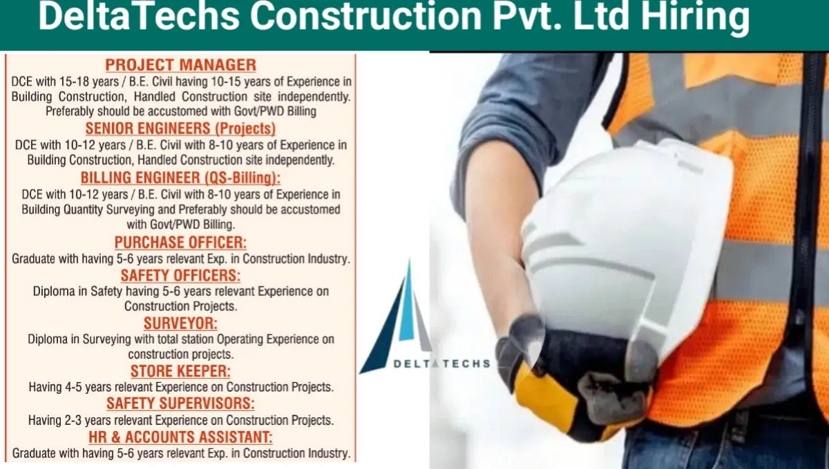 DeltaTechs Construction Pvt Ltd Vacancy
