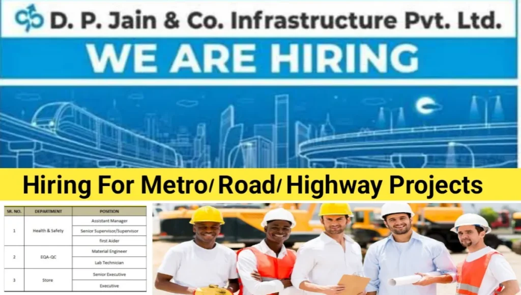 DP Jain & Co. Infrastructure Pvt Ltd Vacancy