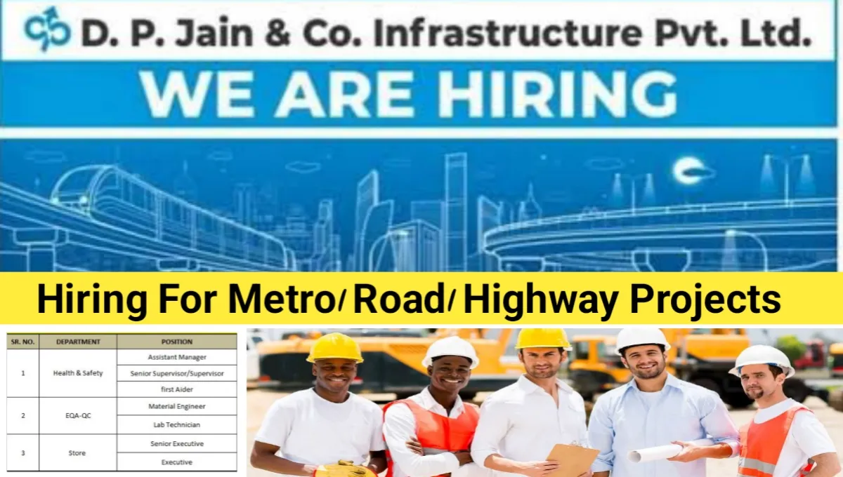 DP Jain & Co. Infrastructure Pvt Ltd Vacancy