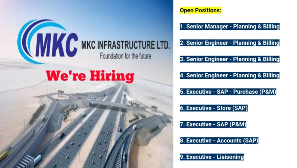 MKC Infrastructure Ltd Job Opening 2025