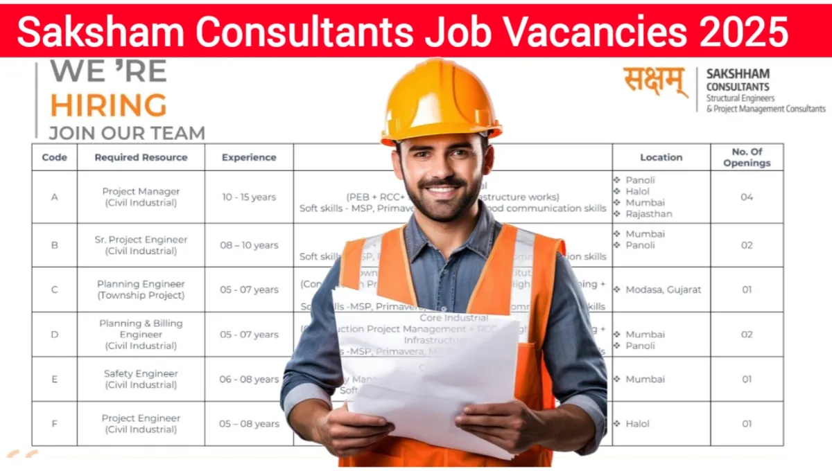 Sakshham Consultants Job Vacancy