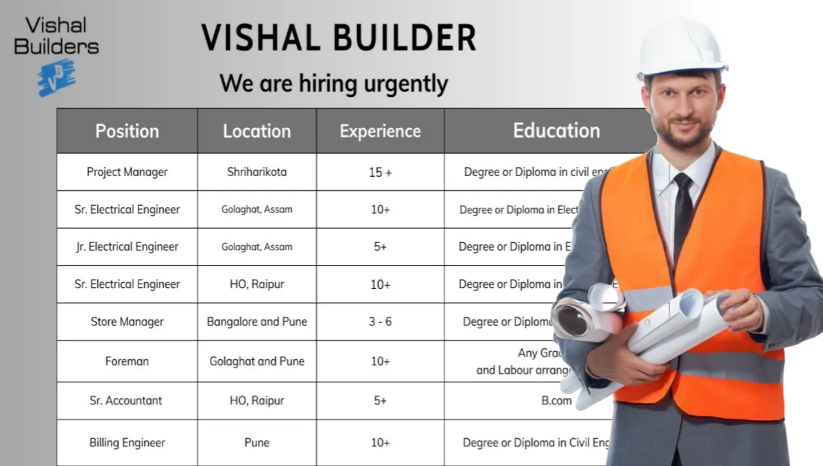 Vishal Builders Vacancy