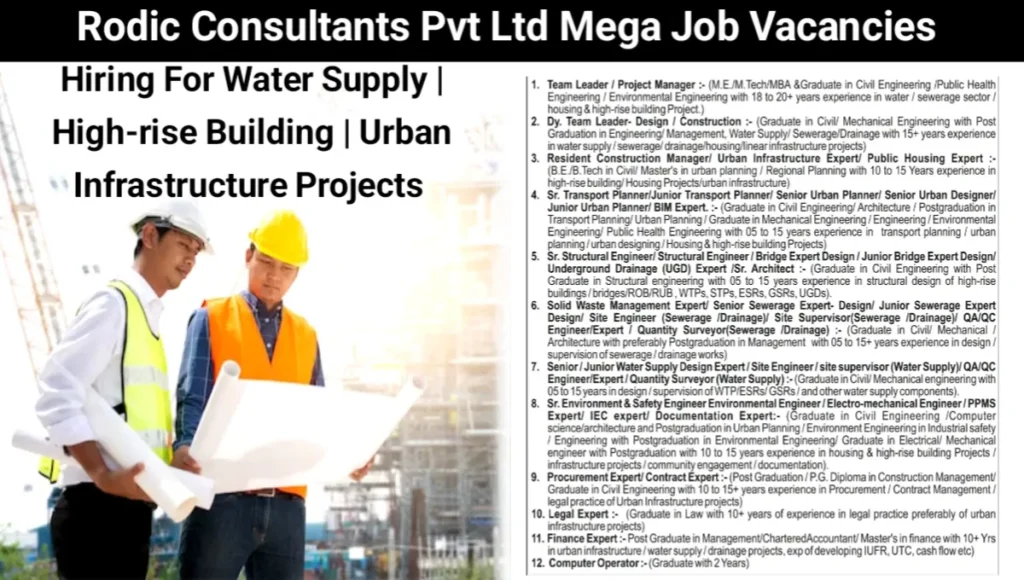 Rodic Consultants Pvt Ltd Recruitment Drive