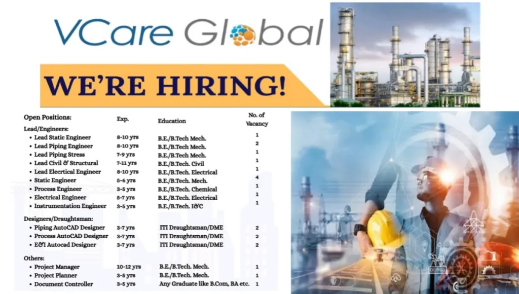 VCare Engineering Pvt Ltd Vacancy
