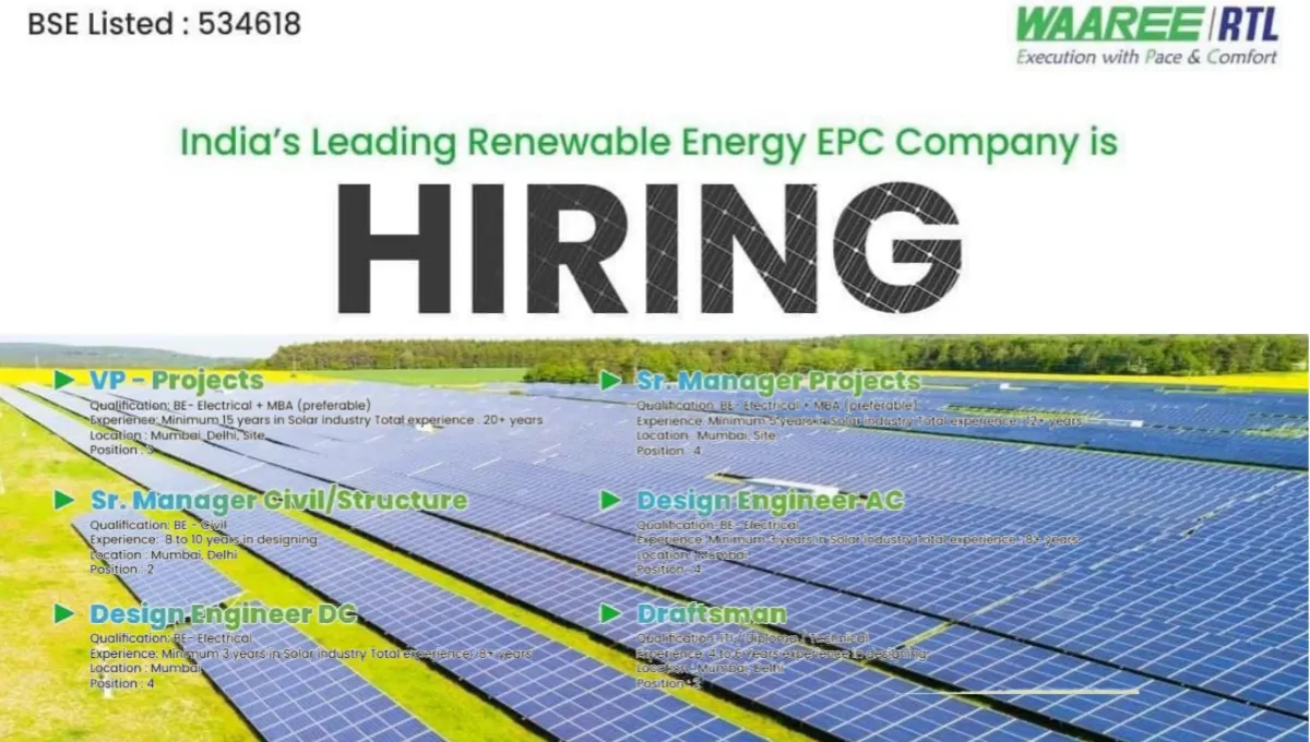 Waaree Renewable Technologies is Hiring