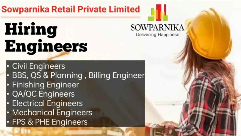 Sowparnika Projects Pvt Ltd Hiring Engineers