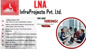 LNA Infraprojects Pvt Ltd Vacancy